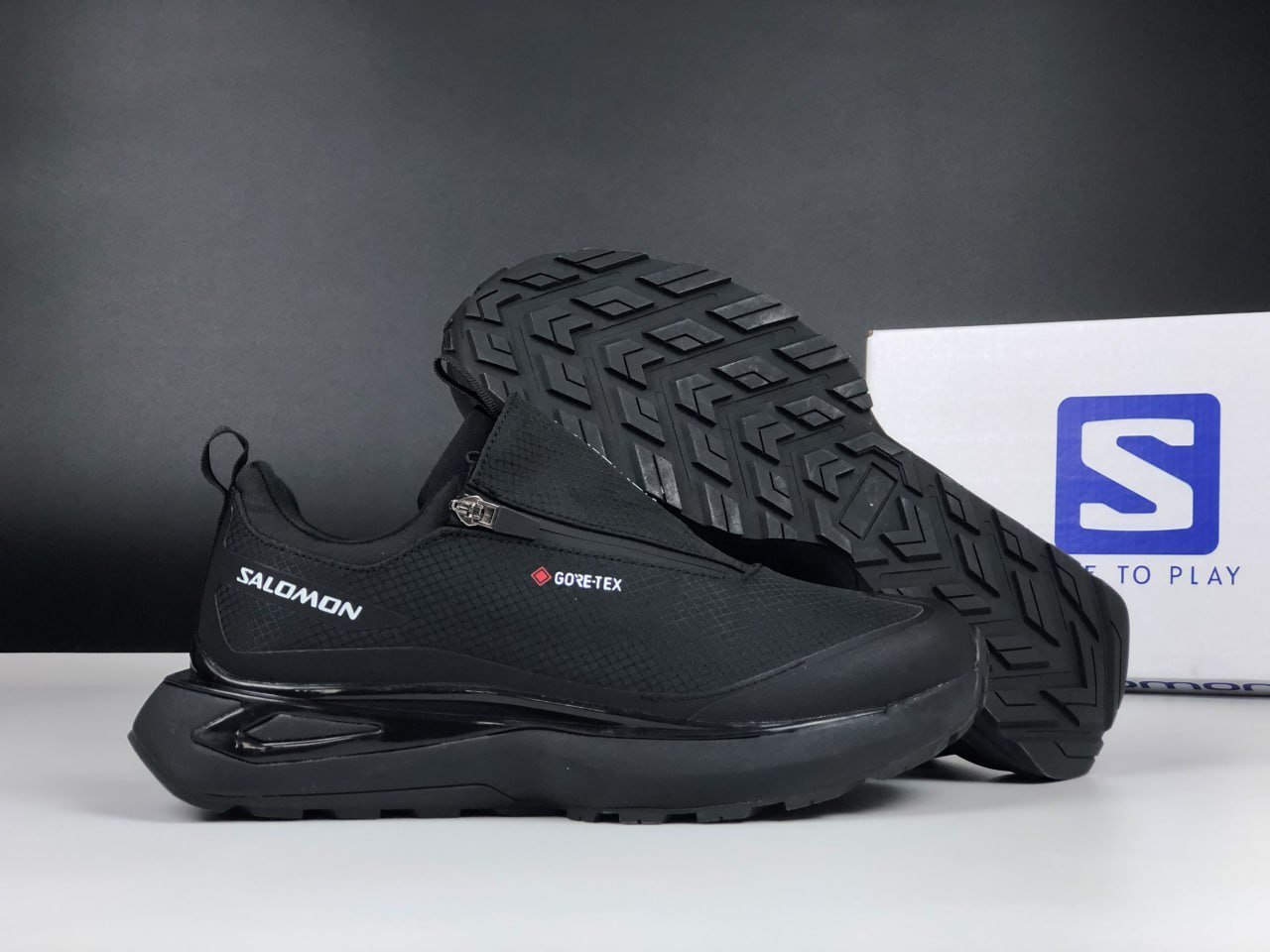 Чоловічі термо кросівки Salomon Odyssey Gore-Tex чорні осінь зима, фото №5
