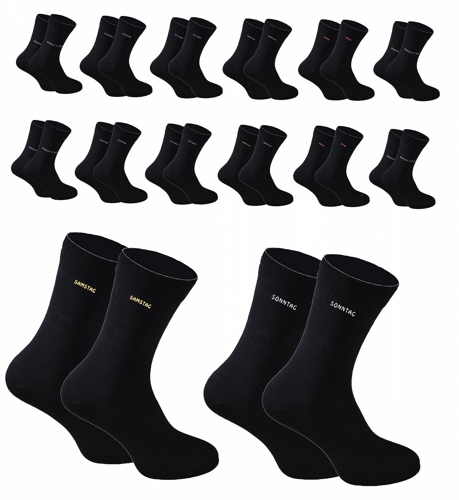 Шкарпетки Жіночі/Чоловічі 7/14/21 пар Black Weekday Розмір 35-38, 39-42, 43-46 або 47/50, фото №6