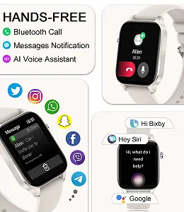 Умные часы женские 1.85 дюйма, функция телефона, оповещение, голосовой помощник synthetic.ua - Фото 1