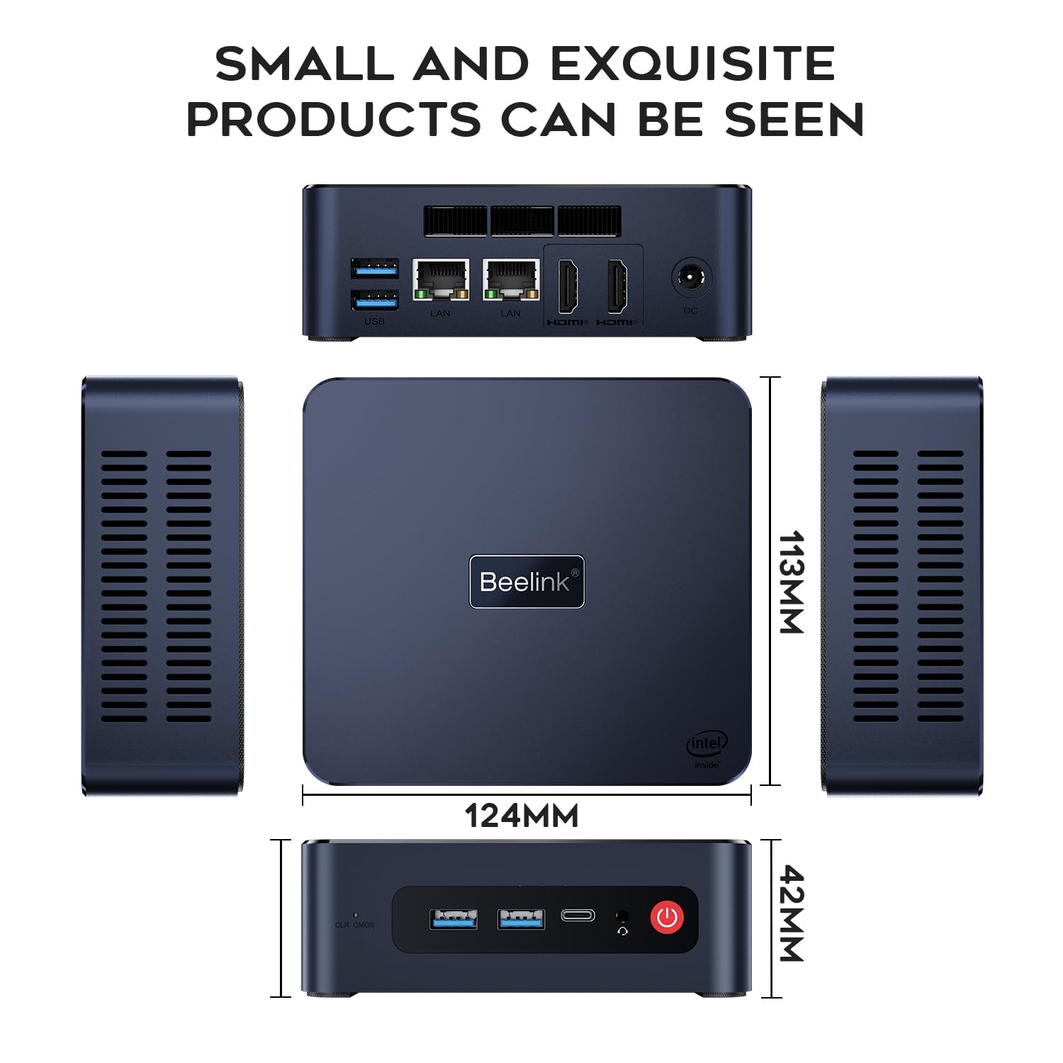 Міні ПК Beelink N5105 8G DDR+500G SSD, фото №4
