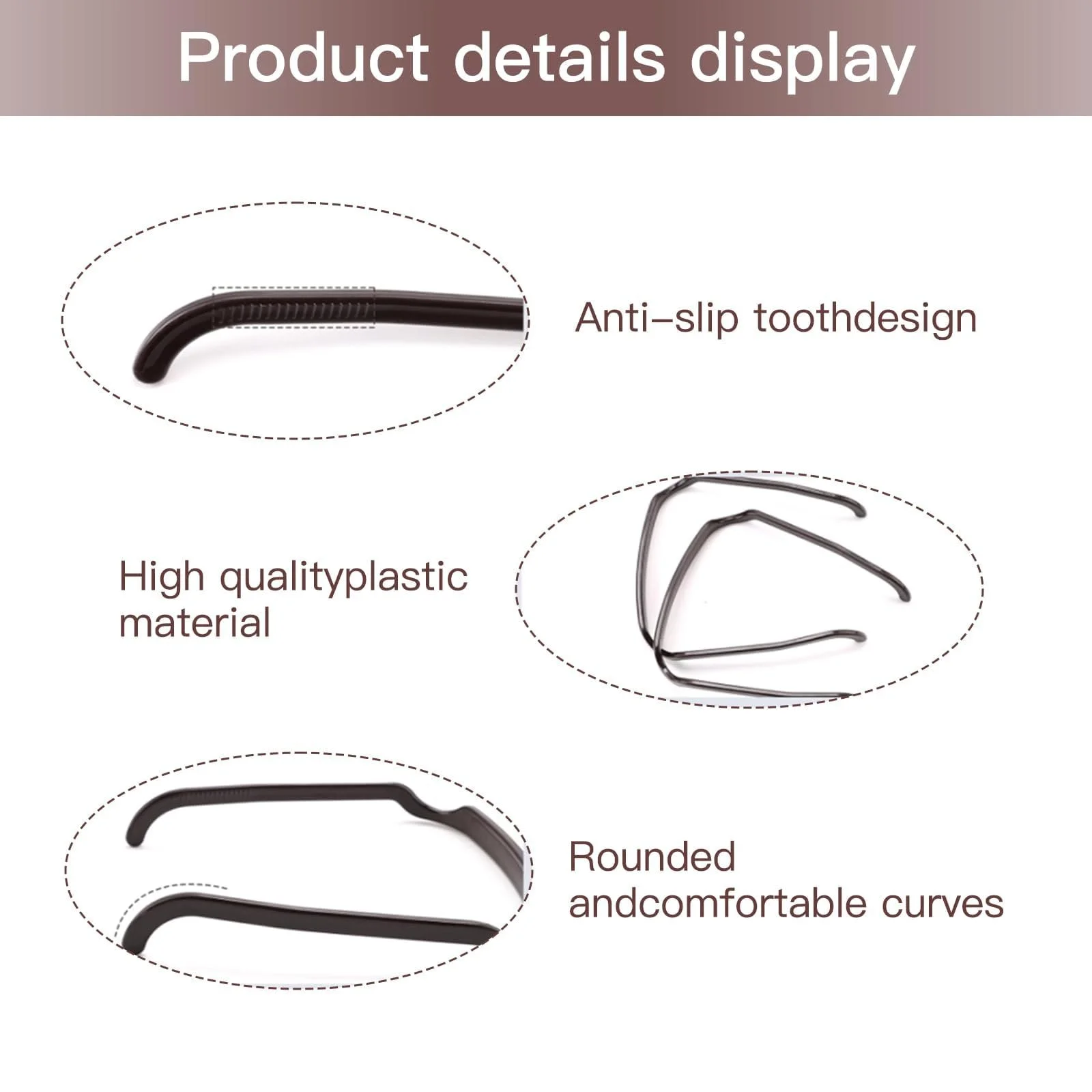 Обруч Квадратний для волосся кучерявого, фото №3