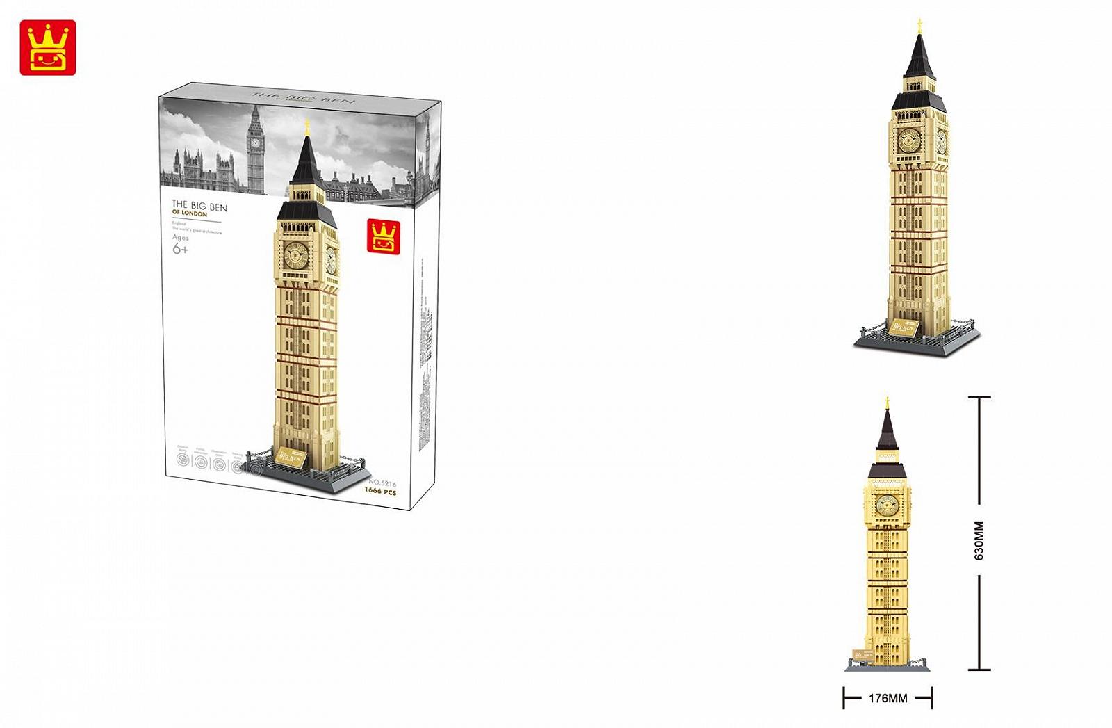 Конструктор Wange Біг-Бен Лондон Англія 5216, фото №2