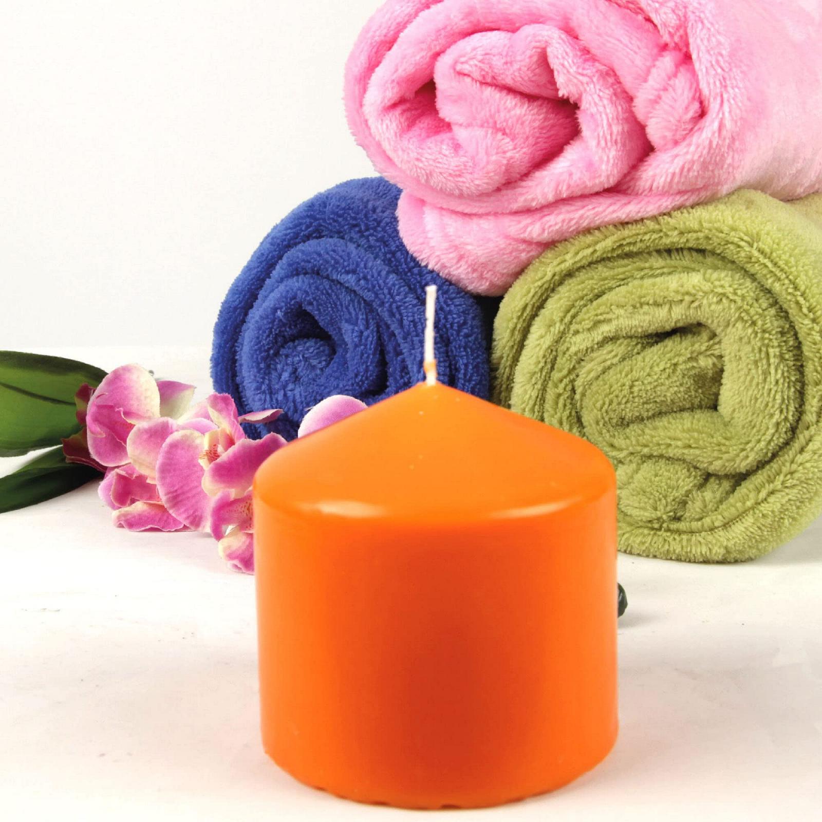 Свічки HS Wax Pillar 8 cm x 8 cm (набір з 3 шт.) помаранчевий, фото №6 Свічки HS Wax Pillar 8 cm x 8 cm (набір з 3 шт.) помаранчевий, фото №6