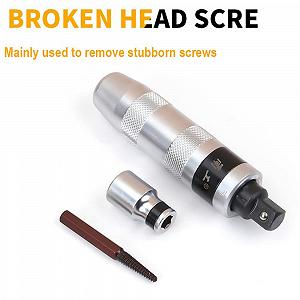 Набір ударних викруток - 12 предметів, хромованадиєва сталь, ручний, перемикається, ергономічна ручка synthetic.ua - Фото 1