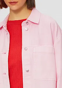 Рубашка-пиджак s.Oliver Casual из твила свободного кроя synthetic.ua - Фото 1