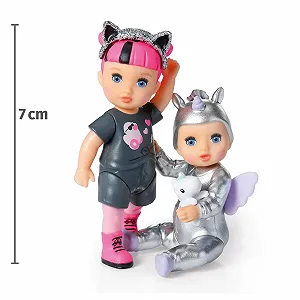 Мини Кукла Zapf Creation BABY born Noah и Billie с эффектом изменения цвета, набор наклеек и аксессуары, Двойной Набор synthetic.ua - Фото 1