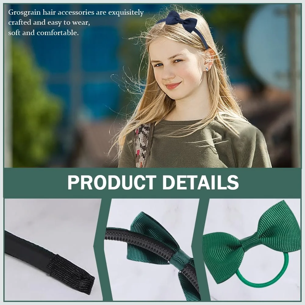 Набір Обруч для волосся з бантом 9 шт., фото №3