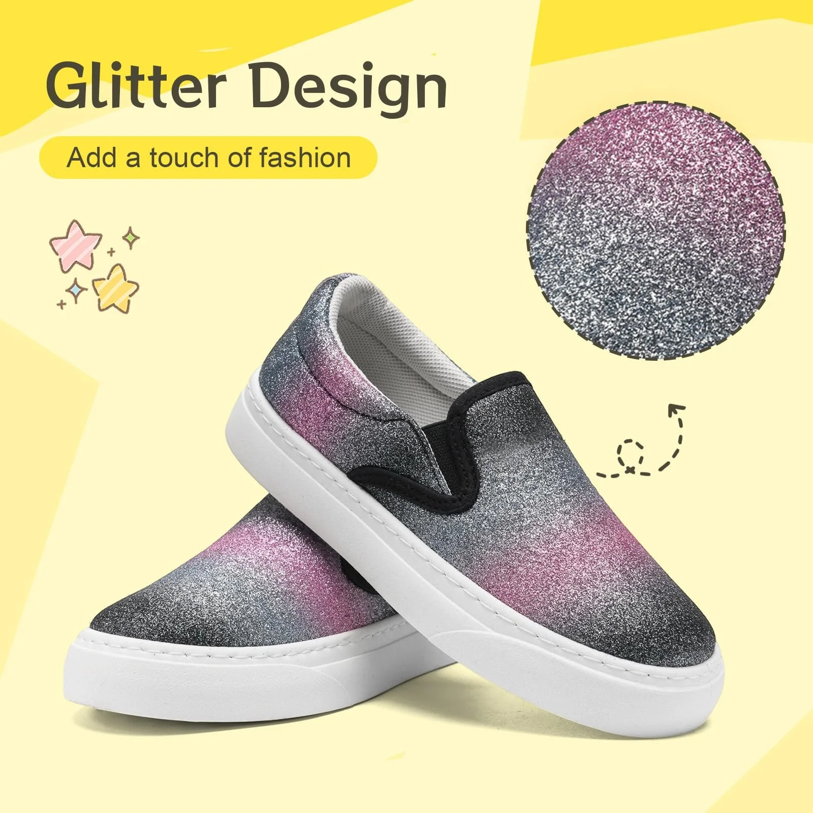 Детские парусиновые кроссовки с блестками Унисекс парусиновая Кроссовки Повседневная дышащая нескользящая легкая детская Кроссовки и девочек, фото №5