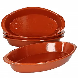 Набір форм для запікання MamboCat Boris Овальні Глиняні 1 л 33 x 19 x 4.7 см Середземноморські Глазуровані synthetic.ua - Фото 1