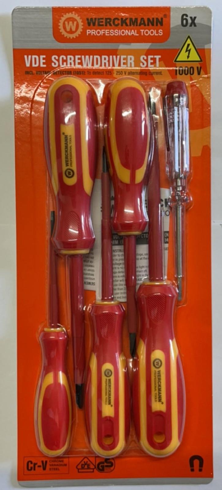 Набор отверток WERCKMANN Professional Quality из 6 отверток для электриков, фото №1