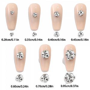 Кришталеві Стрази для Нігтів, Набір Різні Розміри, Міні, Білий Прозорий synthetic.ua - Фото 1