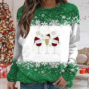 Уродливый Рождественский Свитер Женский Зимний Рождественский Свитер Рождественский Свитер Семейный Рождественский Флис Длинный Рукав Спортивная Одежда synthetic.ua - Фото 1