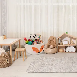 Корзина Relaxdays Детская Лис 26 x 35 см Белый/Оранжевый synthetic.ua - Фото 1