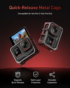 Захисний чохол TELESIN Insta 360 Ace Pro2/Ace Pro/Ace Magnesium Aluminum Alloy Case synthetic.ua - Фото 1