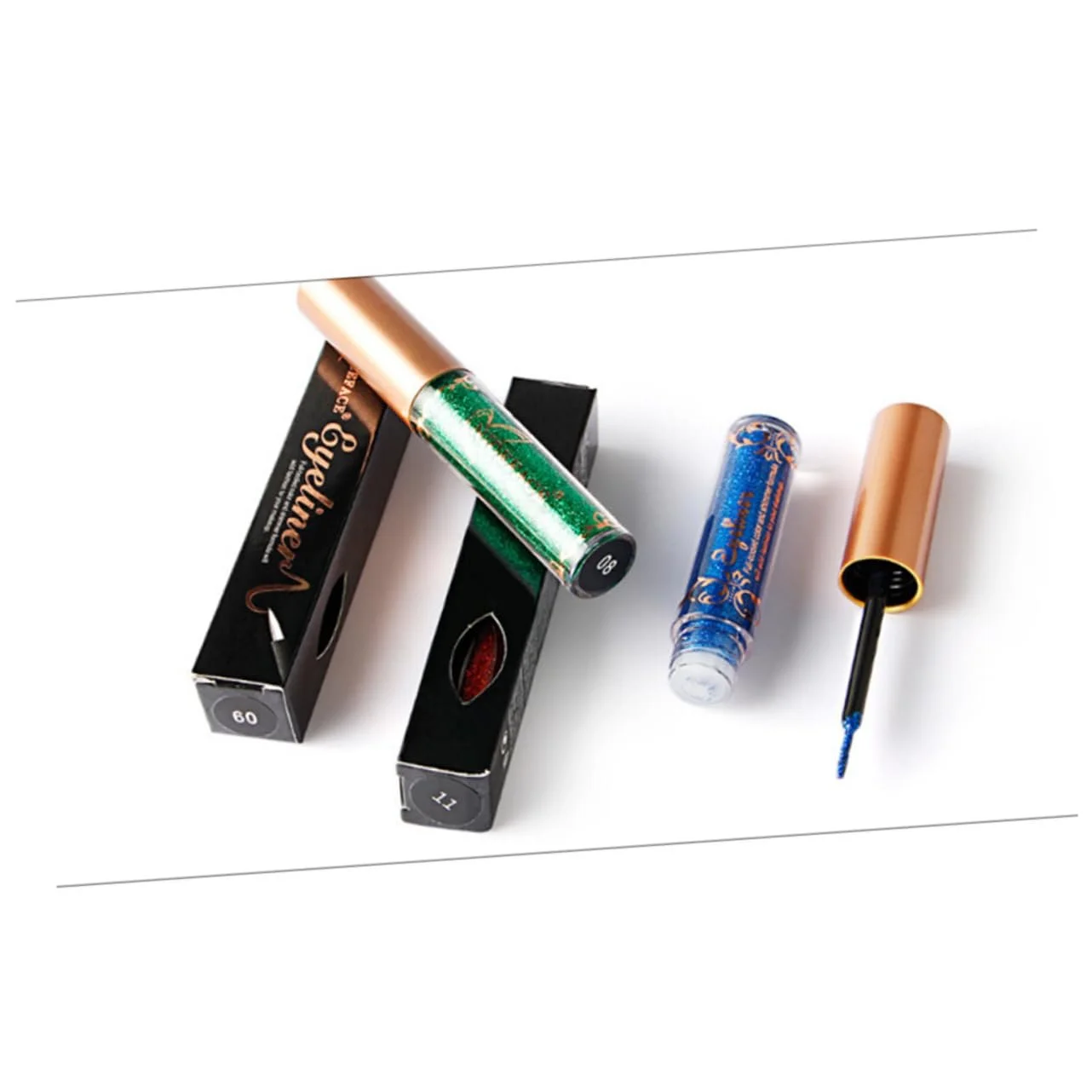 Карандаш для глаз minkissy 3St Блестящие, фото №3