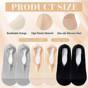 Женские носки-невидимки (6 пар) synthetic.ua - Фото 1