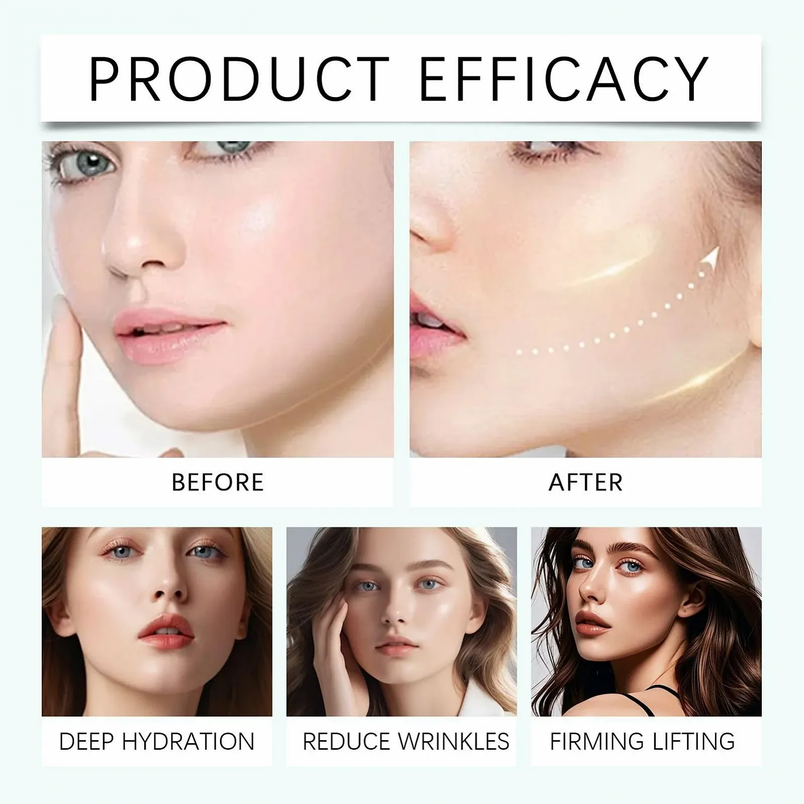 Лента для подтяжки лица Водонепроницаемая Невидимая Мгновенная подтяжка, фото №5