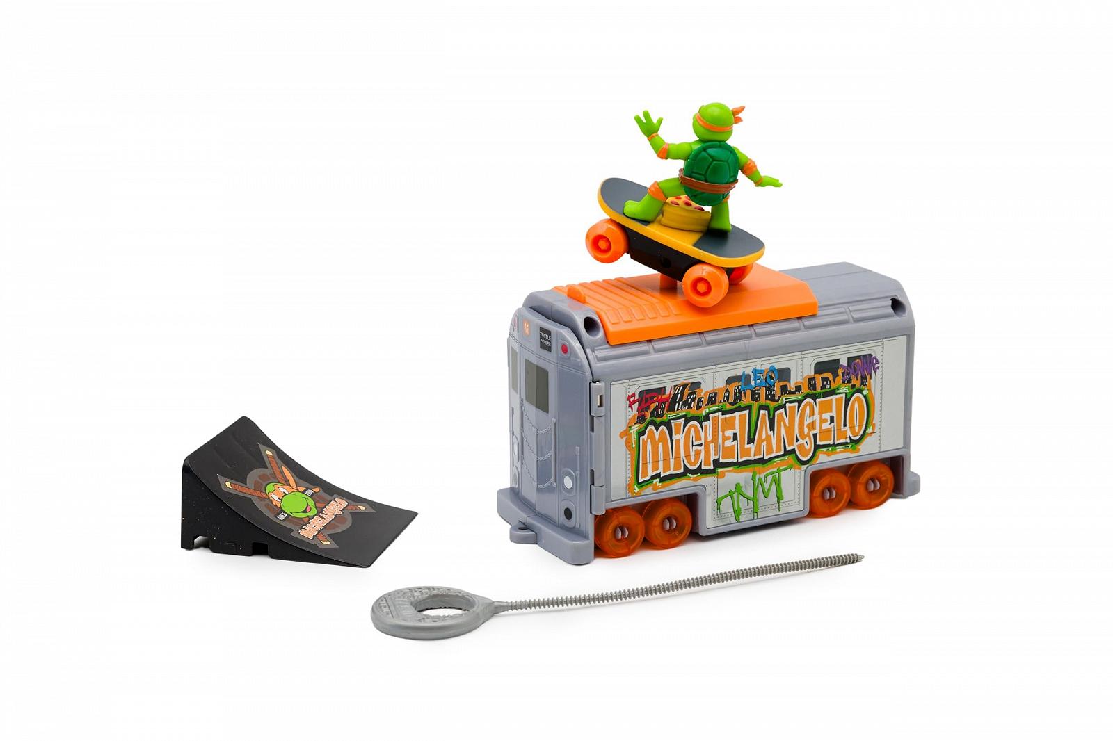 Фігурка Черепашки-ніндзя Мікеланджело Switch Kick Subway Launcher TMNT Classic Edition, фото №2