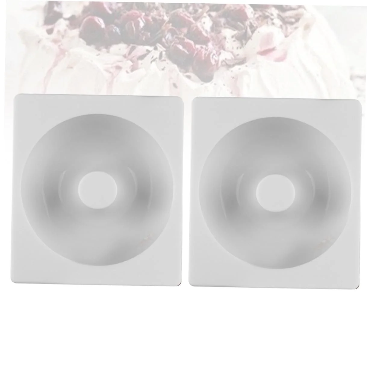 Силиконовая форма для пончиков 2 штуки экологичная антипригарная термостойкая Белая, фото №3