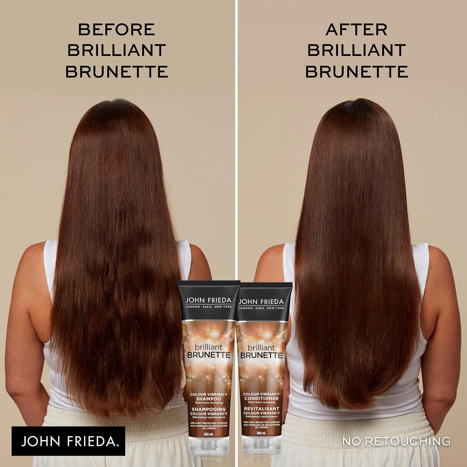 Кондиціонер John Frieda Brilliant Brunette Multi-Tone Revealing Moisturising для брюнеток, 250 мл, фото №3