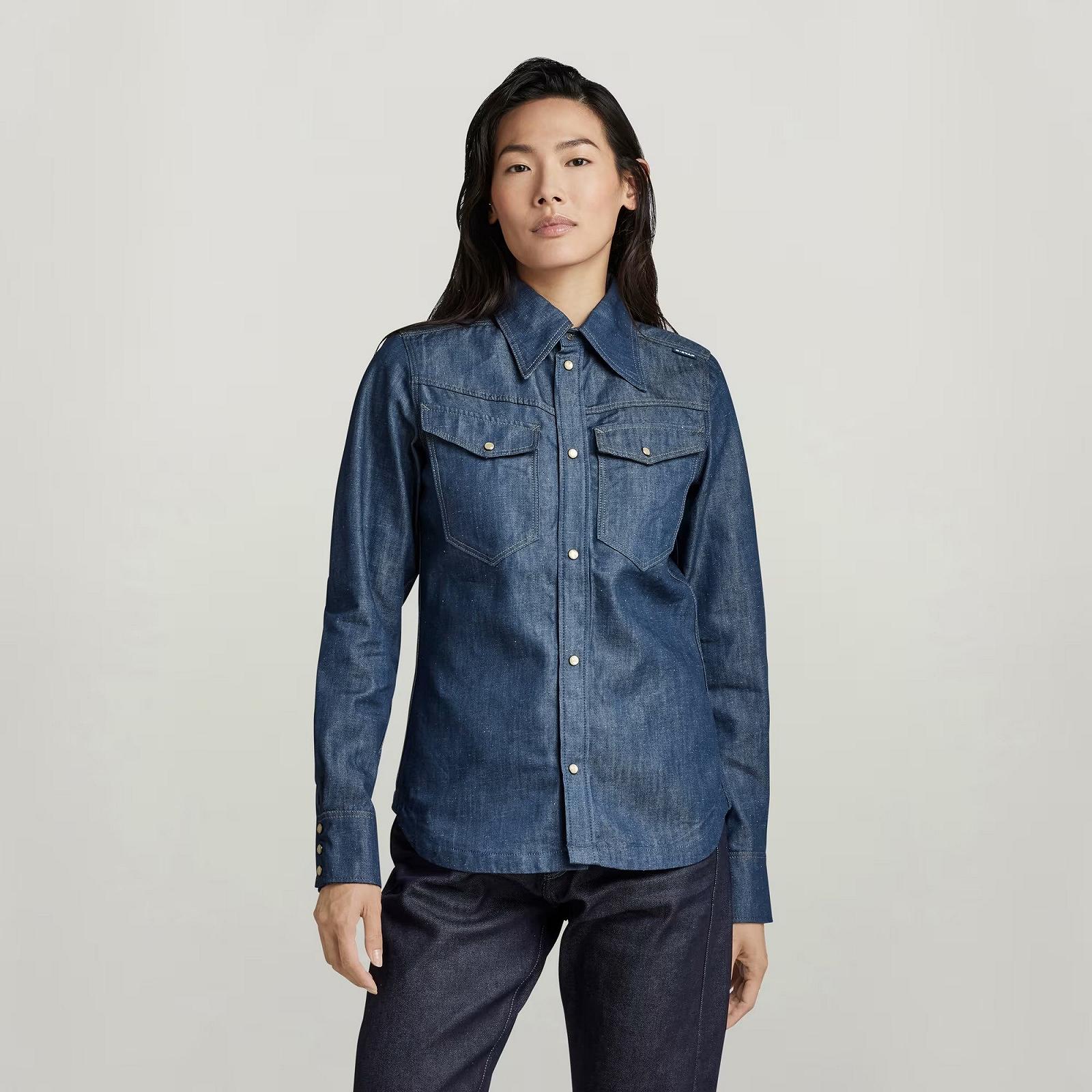 Жіноча сорочка G-Star RAW Premium 70'S Slim Denim Shirt - S, фото №1