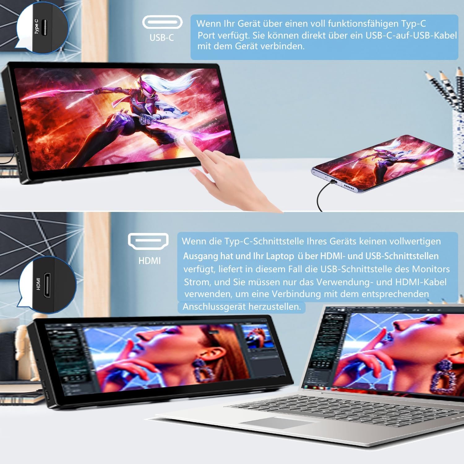 Монитор портативный 10.3" Ulrhzar HD-103 Full HD IPS 60 Гц, фото №6 Монитор портативный 10.3" Ulrhzar HD-103 Full HD IPS 60 Гц, фото №6