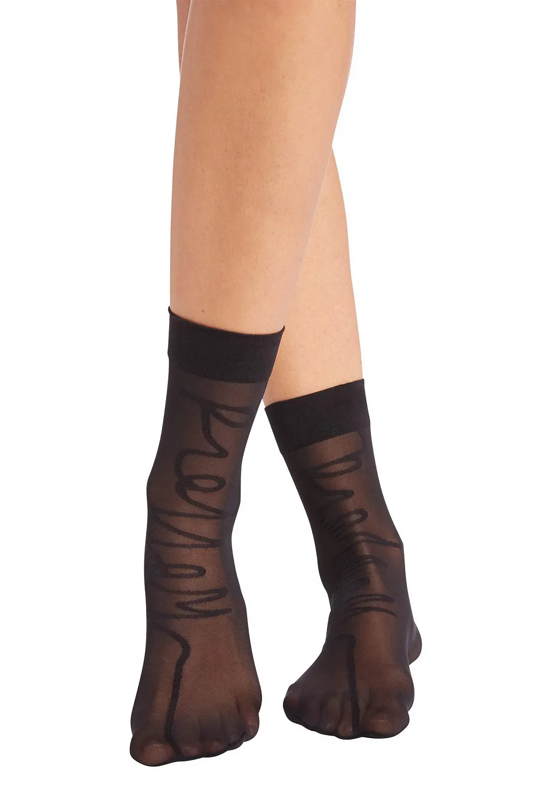 Носки Wolford Aurora Script Женские Черный OS, черный, фото №1