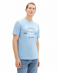 Футболка Tom Tailor LOGO TEE MEN'S 3XL Голубой - Фото 1