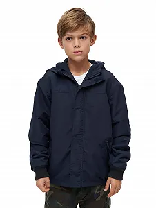 Куртка-вітрівка Brandit Woodland Basics з блискавкою спереду - Фото 1