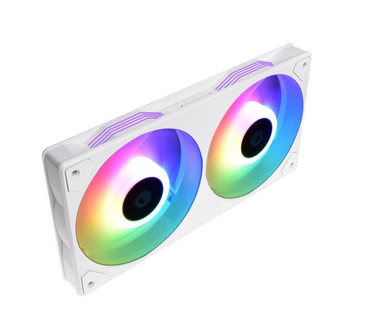 Вентилятор ID-Cooling Icefan 240 ARGB Snow 245x125x27мм 3-pin, 4-pin PWM белый, фото №1