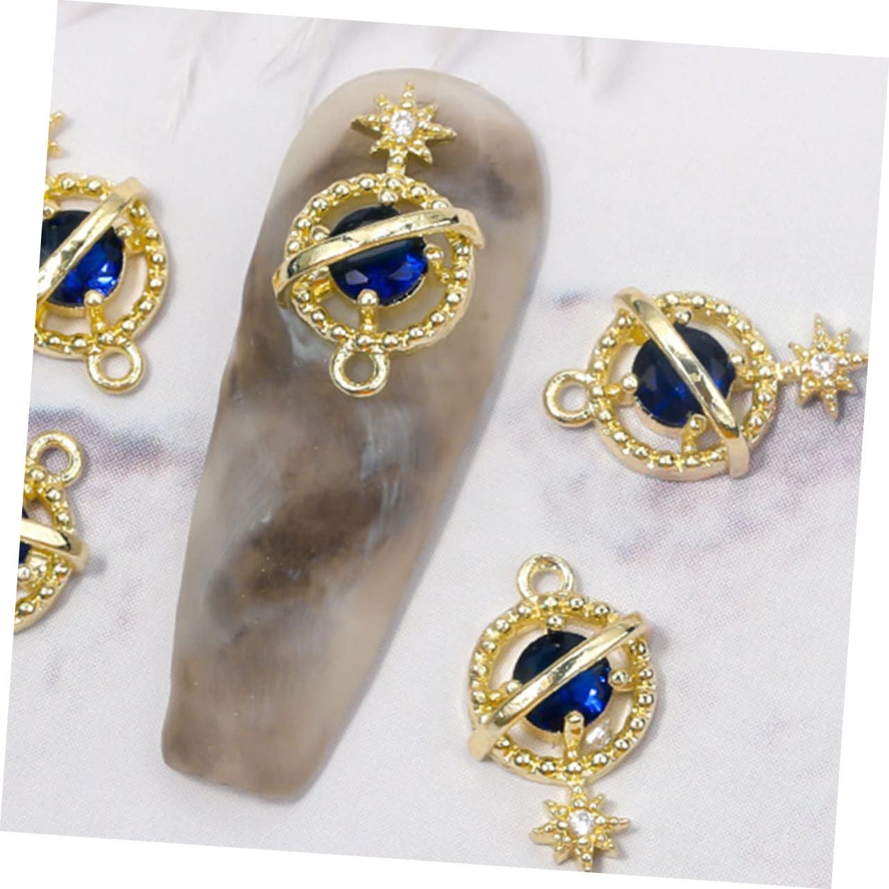 Украшение для ногтей Планета Zircon Планеты Модные украшения для ногтей Стразы для ногтей Блестки для ногтей Аксессуары для ногтей Ювелирные изделия для ногтей Стразы для маникюра Наклейки для ногтей Сплав, 6 шт., фото №2