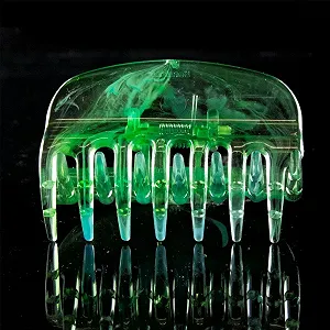 Набор заколок для волос 6 см зеленый прозрачный WeLoveBeads synthetic.ua - Фото 1