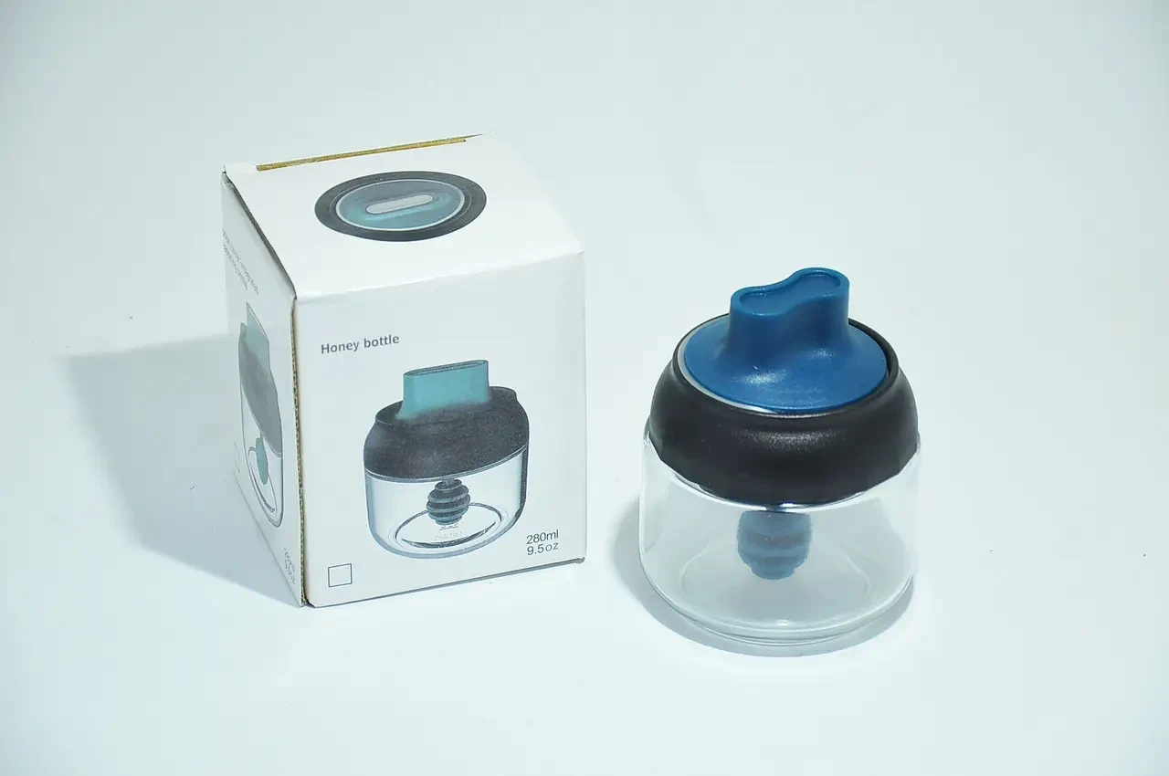 Диспенсер-темкість дозатор для меду Медовиця з ложкою Бенсон баночка, фото №3 Диспенсер-темкість дозатор для меду Медовиця з ложкою Бенсон баночка, фото №3