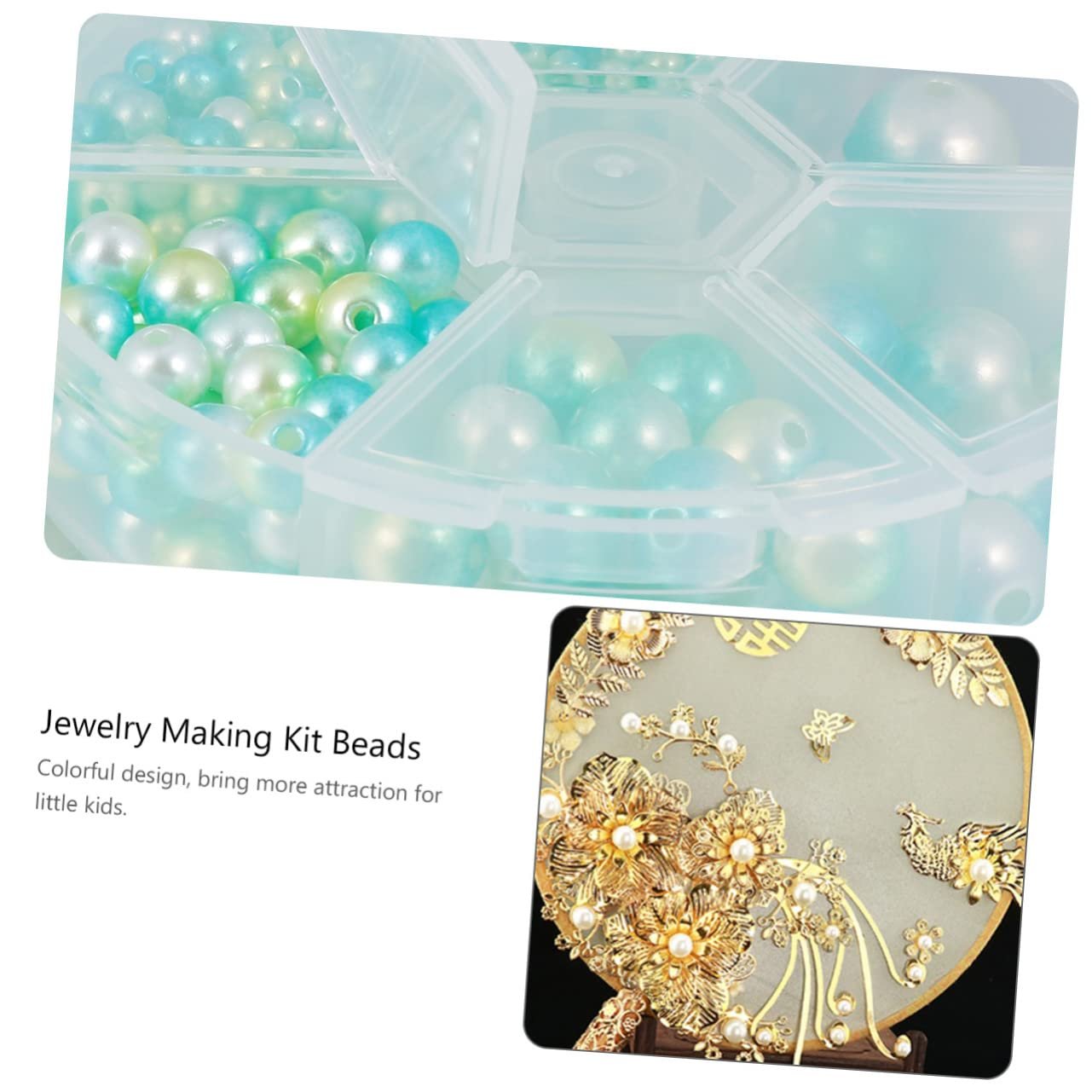 Перлини Coheali Круглі Пластикові Імітація для нігтів, фото №3