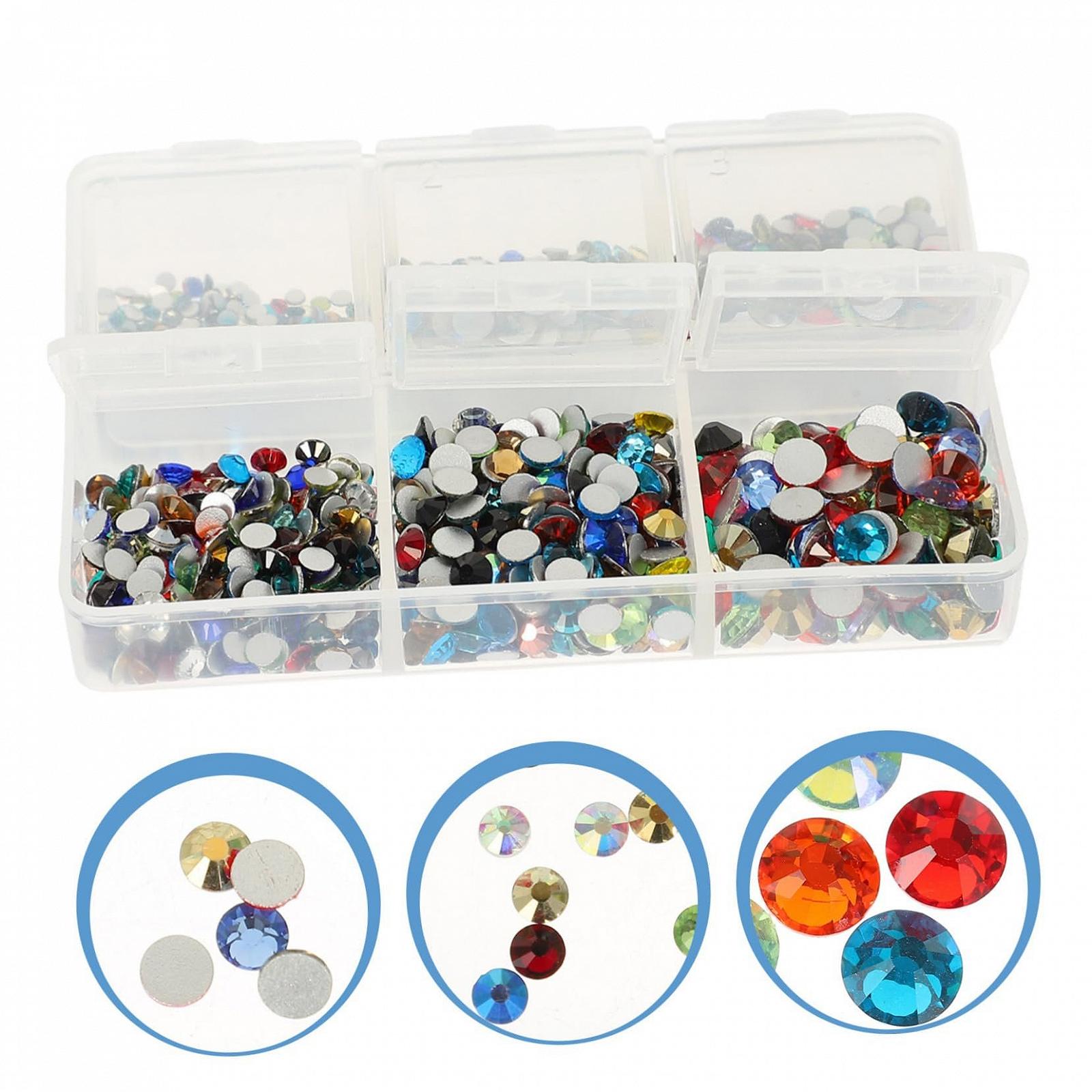 Стразы для ногтей FRCOLOR 2 шт. Блестящие, плоские стеклянные подвески для дизайна ногтей, веера, универсальные для рукоделия и изготовления ювелирных изделий, фото №5