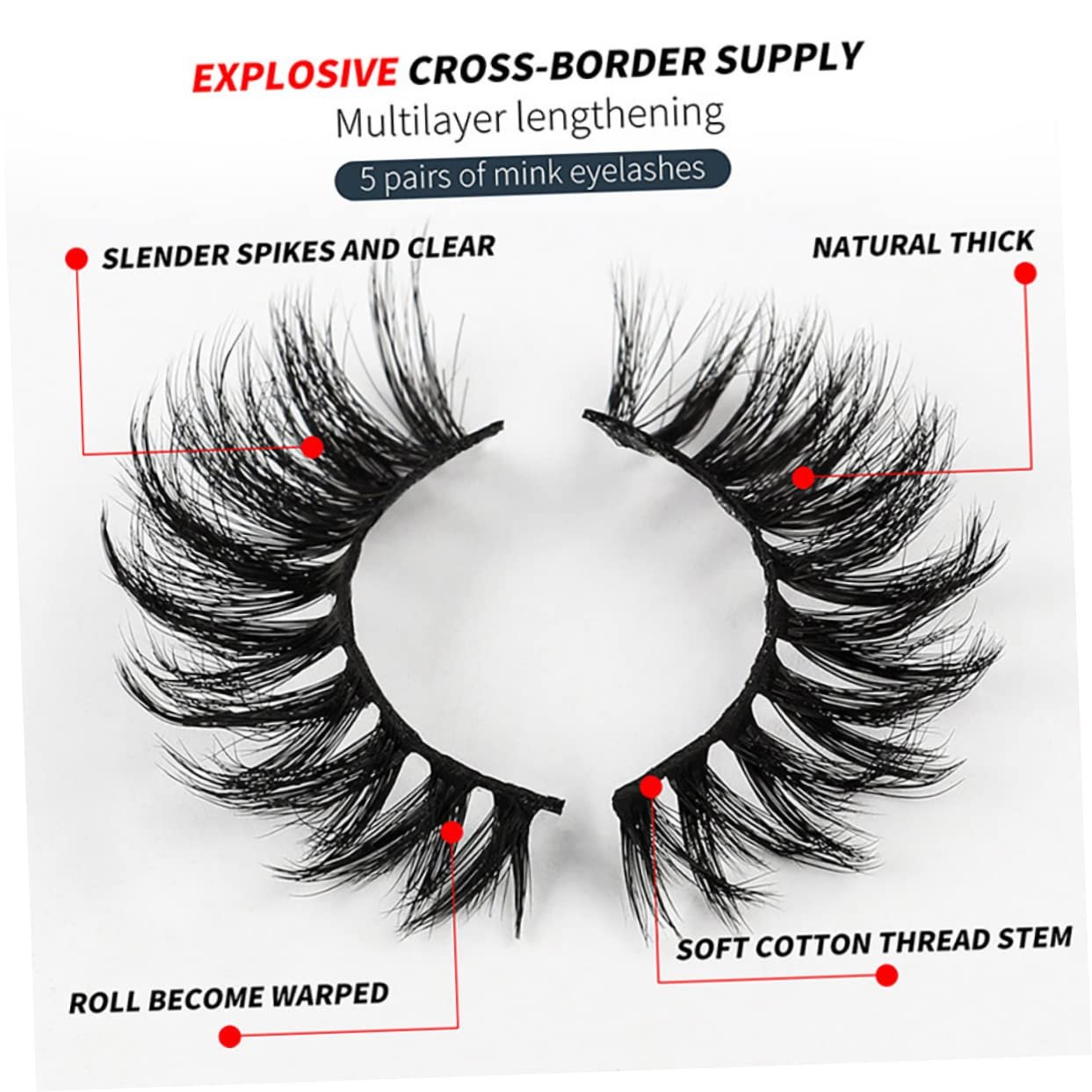 Ресниці Angoily Декоративні 10 Підробних пар Чорна обробка з 3D імітацією, фото №7 Ресниці Angoily Декоративні 10 Підробних пар Чорна обробка з 3D імітацією, фото №7