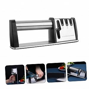 Точилка для ножів та ножиць Toyvian ручна чотириетапна ергономічна synthetic.ua - Фото 1