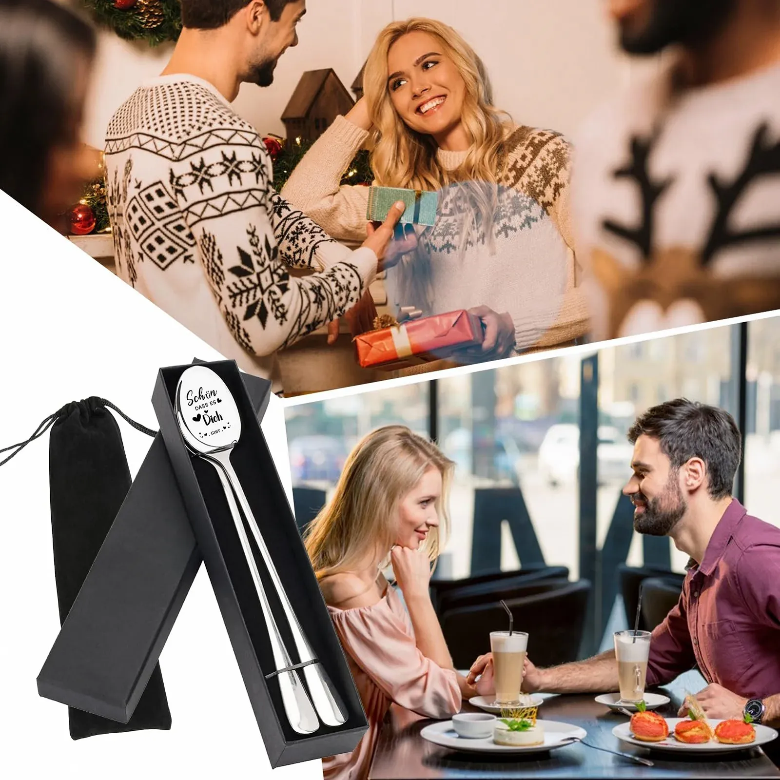 Кофейные ложки Sch
Das Es Dich Gibt, набор 2 шт с гравировкой, фото №2