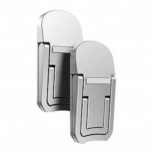 Подставка для ноутбука портативная 2 шт. Самоклеящаяся складная невидимая регулируемая по высоте Серебристая - Фото 1