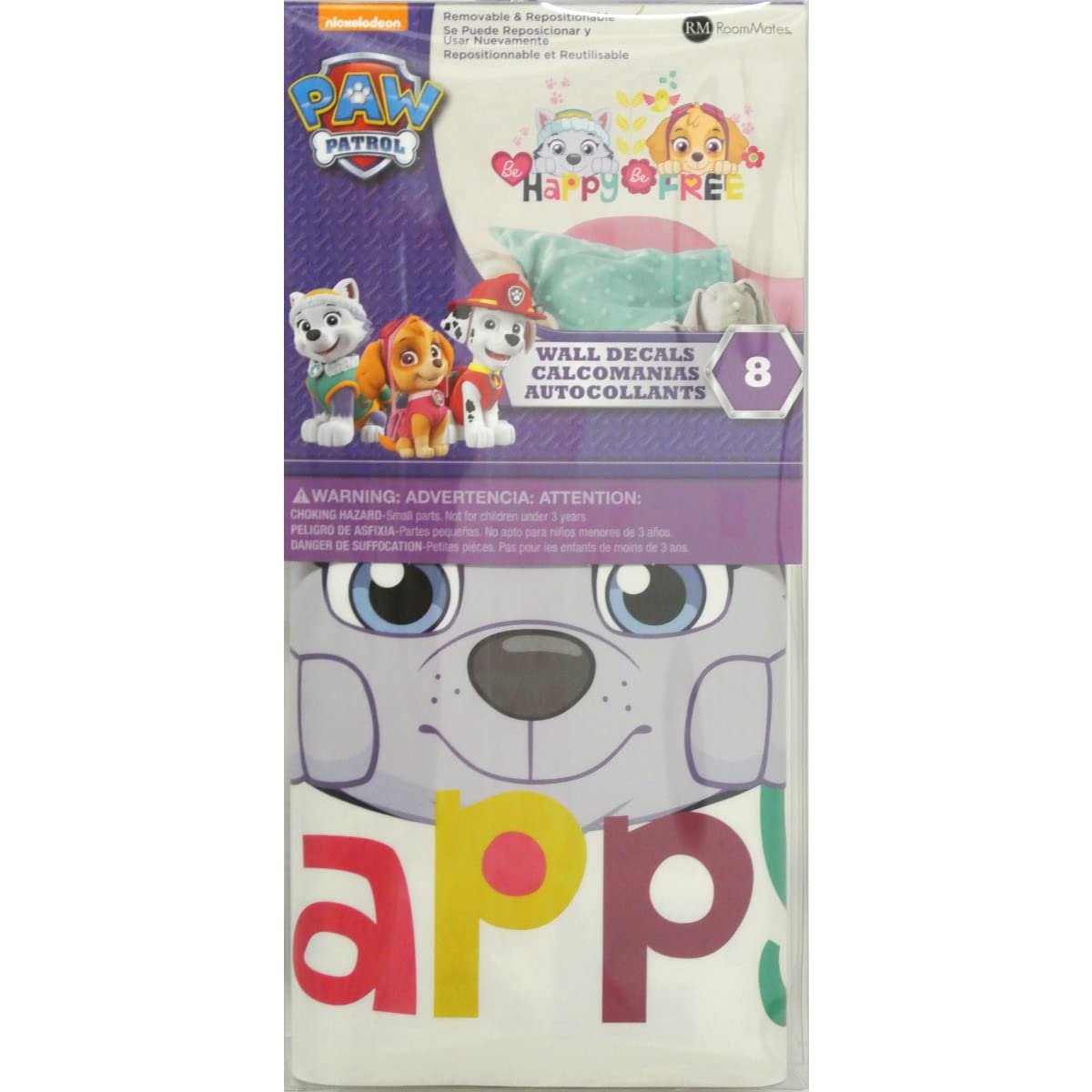 Наклейки на стену Paw Patrol Skye And Everest Be Happy Quote Peel And Stick, фото №6 Наклейки на стену Paw Patrol Skye And Everest Be Happy Quote Peel And Stick, фото №6