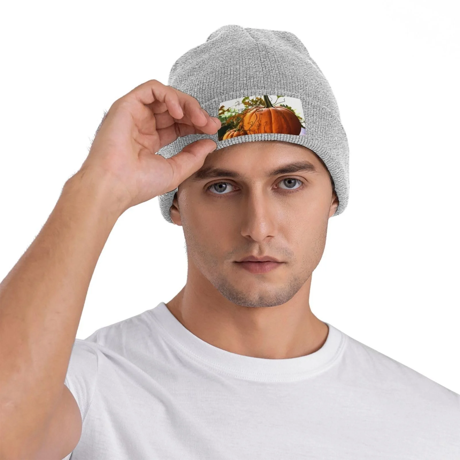 Шапка Тыква на День Благодарения для женщин, зимняя теплая вязаная, фото №8