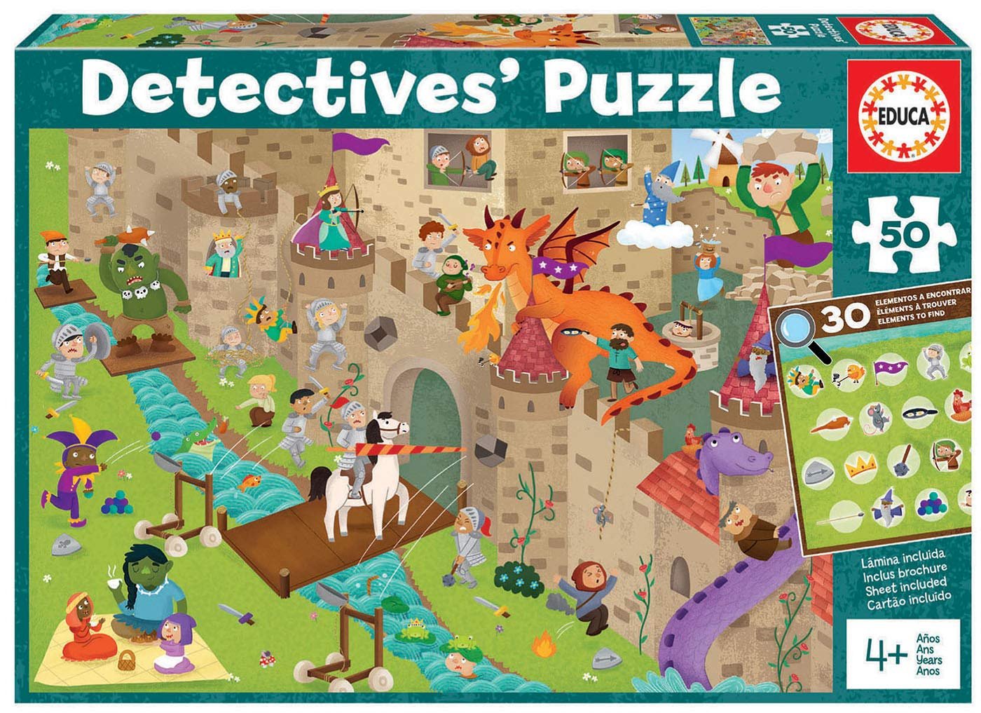 Пазл-детектив Educa Detective Puzzle Castle 50 элементов 40х28 см 18895, фото №1
