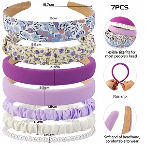 Набор обручей на голову 7 шт., фиолетовая серия synthetic.ua - Фото 1