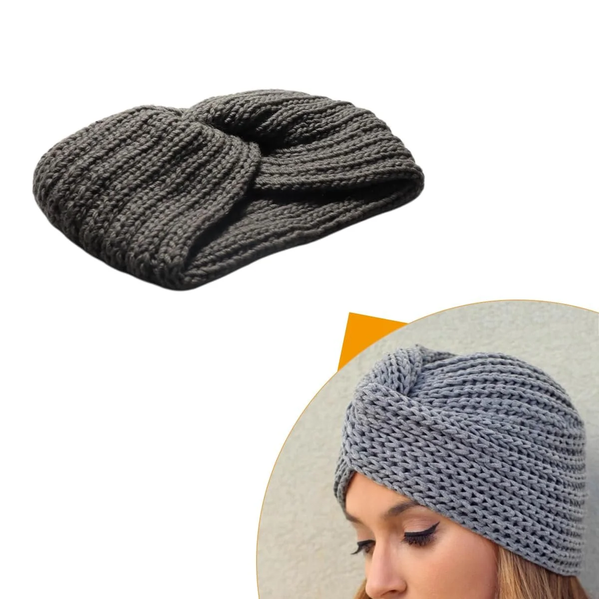 В'язана пов'язка на голову, фото №6 В'язана пов'язка на голову, фото №6