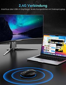 Миша бездротова TECKNET 2.4G 4800 DPI з 5 рівнями DPI synthetic.ua - Фото 1