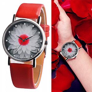 Годинник Кварцовий Аналоговий Generisch Ремінець Шкіра synthetic.ua - Фото 1