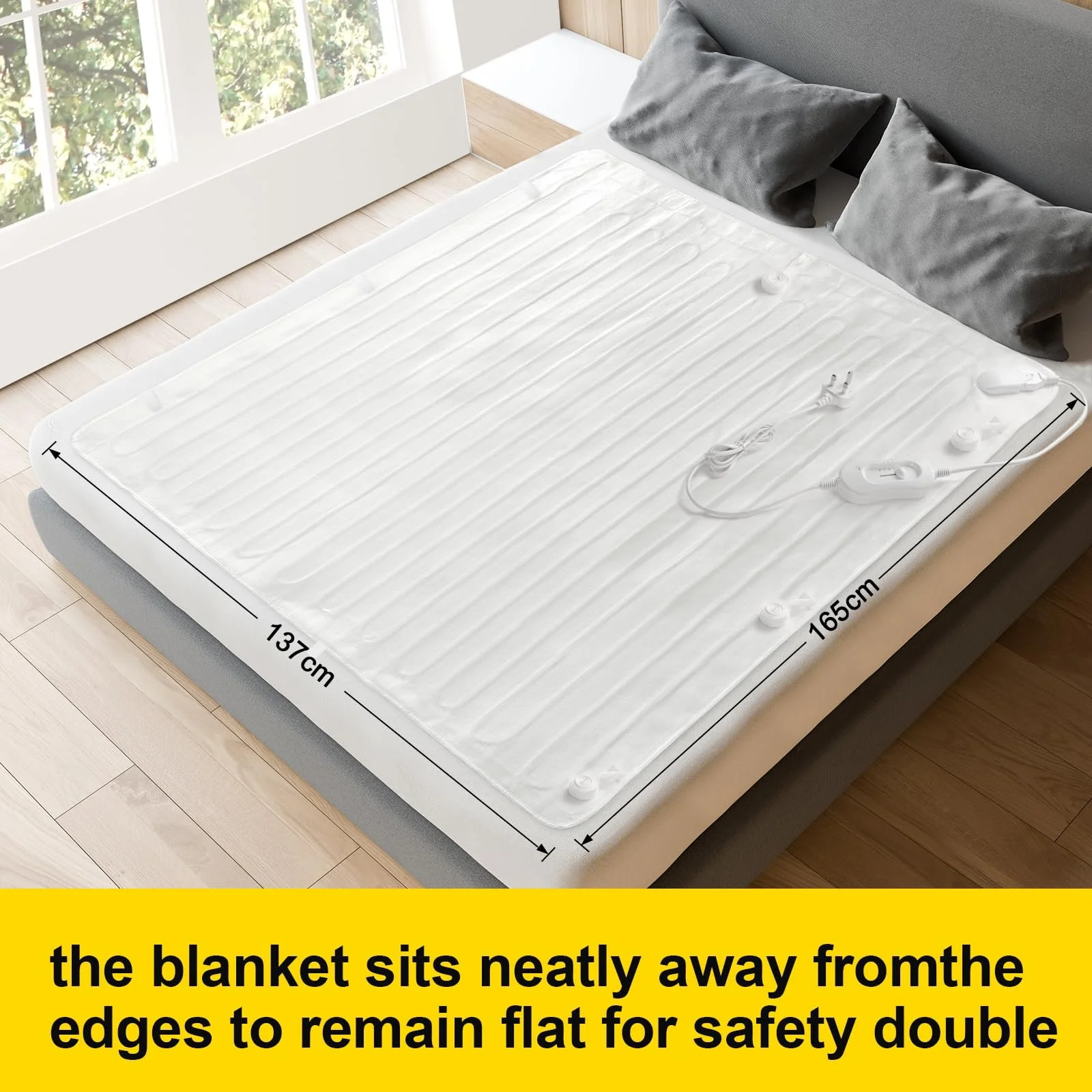 Электрическая простынь Lisheth King 165 x 137 см Белая, фото №4