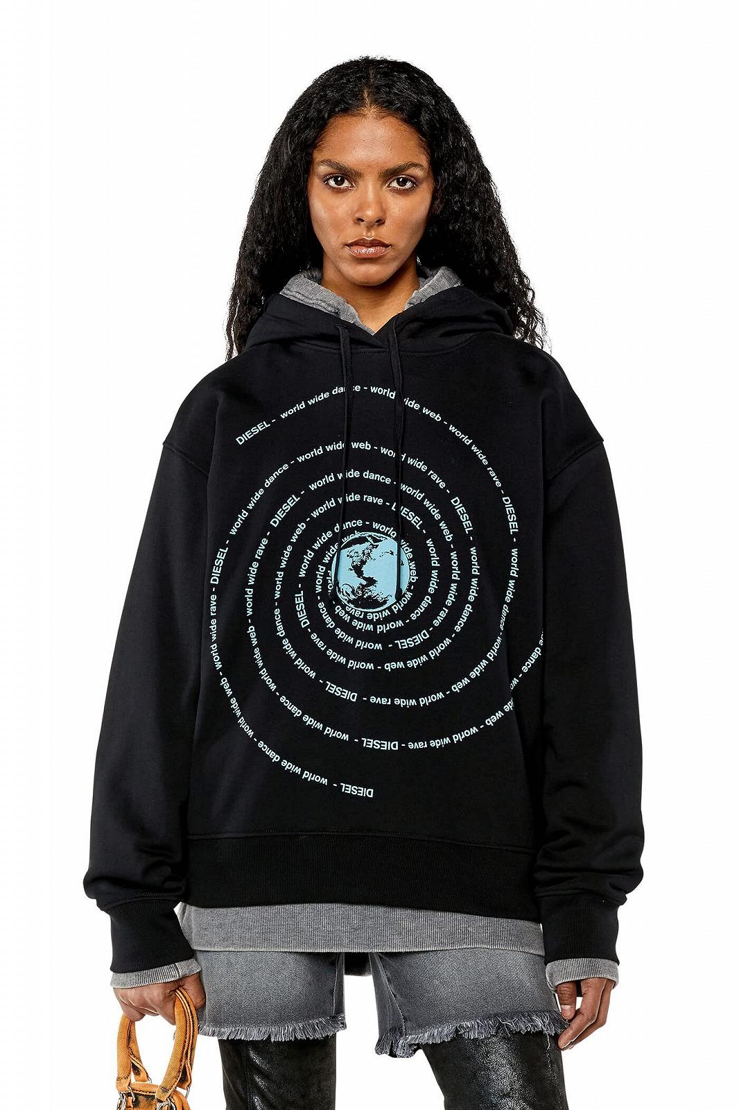 Женская Толстовка Diesel F-maxinne-Hood с круглым вырезом, фото №1