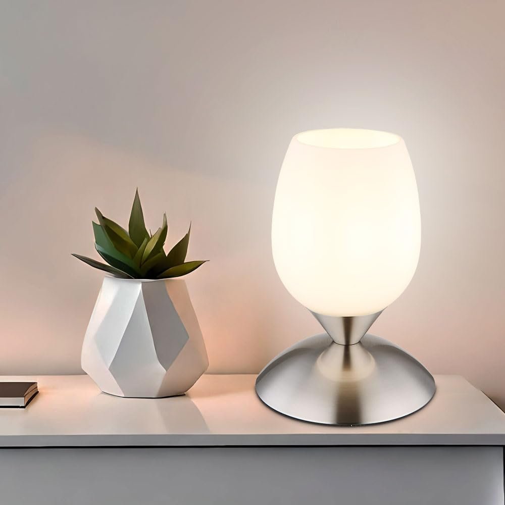 Настольная лампа Smoke Bedside Glass 1 Bulb Touch E14 12.5 x 18 см, фото №2