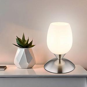 Настольная лампа Smoke Bedside Glass 1 Bulb Touch E14 12.5 x 18 см synthetic.ua - Фото 1